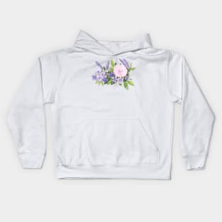 Roses and Violets Kids Hoodie